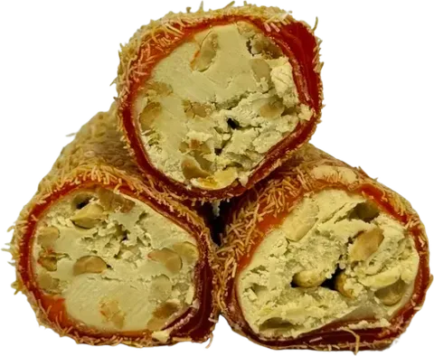 Orange Kadayif Roll with Peanut