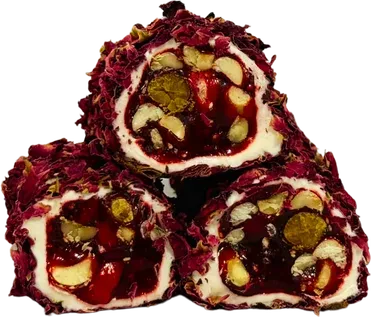 Pomegranate Atom Roll with Rose Petals