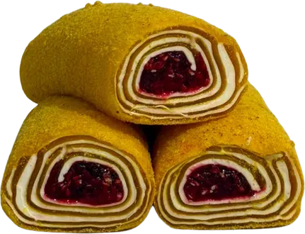 Sour Pomegranate Roll, Yellow Coating